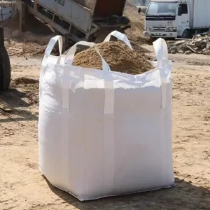 Custom Durable FIBC Big Bag Bulk Breathable PP Jumbo 1000kg Safety Ratio 5:1 Construction Use Storage