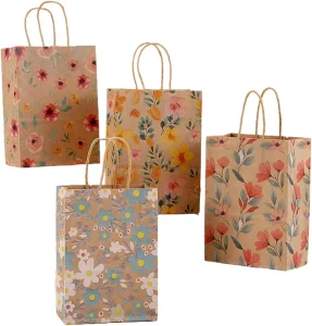 Custom Eco Friendly Biodegradable Durable Kraft Paper Bags with Handle for Business & Retail Use Custom Size & Color