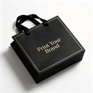 Custom Eco-Friendly Biodegradable Durable Square Bottom Kraft Paper Bags Cotton Rope Handles for Supermarket Promotion Clothing