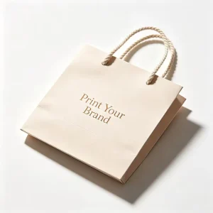 Custom Eco-Friendly Biodegradable Durable Square Bottom Paper Bags Cotton/Ribbon Handles Custom Logo for Promotion Exhibition
