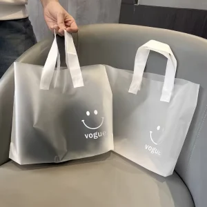 Custom Eco Friendly Colorful Washable Multi Pocket Reusable Plastic Shopping Bags