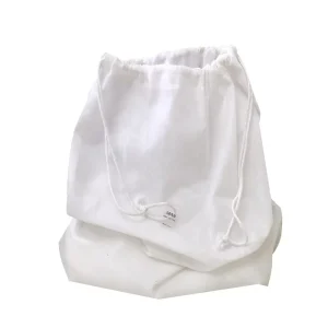 Custom Eco Friendly Large White Non woven Rope Handle Drawstring Dust Bag with Letter Pattern and Custom Logo for Handbags