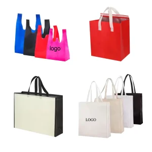 Custom Eco Friendly Nonwoven Bag Laminated T Shift Shopping Bags with Logo Advertising Recyclable