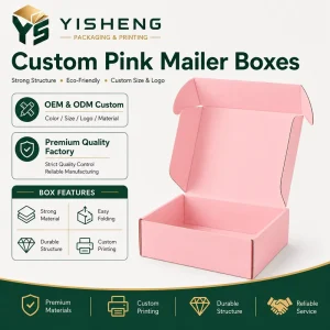 Custom Eco-Friendly Recyclable Premium Corrugated Mailer Box with Modern Folding Design for Gift & Craft Packaging