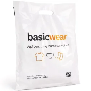 Custom Eco-Friendly Supermarket Grocery Tote Bags LDPE HDPE Recycled with Die Cut Handle for Exhibitions Shopping