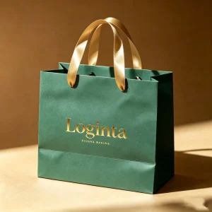 Custom Eco Friendly White Paper Gift Bags with Screen Printing Free Sample Available for Promotion Packaging Use Your Own Logo