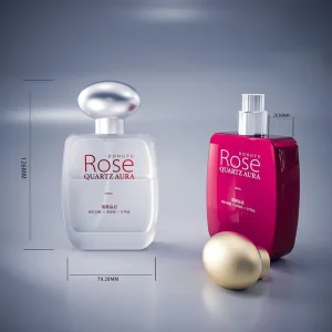 Custom Empty Perfume Glass Bottle 100ml Crimp Gradient Clear Unique 50ml 100ml Perfume Bottle with Plastic Cap