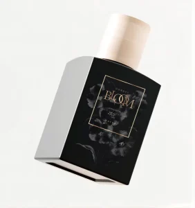 Custom Empty Perfume Glass Bottle 100ml Crimp Gradient Clear Unique 50ml Arabic Perfume Bottle with Plastic Cap