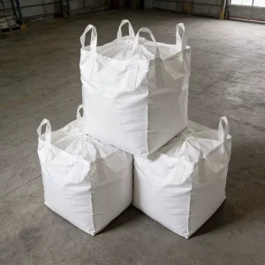 Custom FIBC Bulk Bags Breathable PP 1 2 Ton Safety 5 1 Cross Corner Loop Top Fill Spout Storage