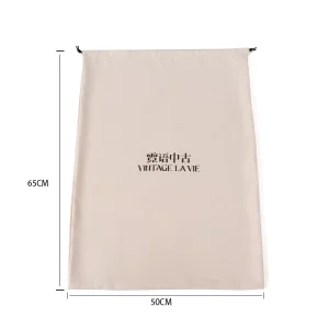 Custom Fabric Drawstring Dust Bag Handbag Jewelry Gift Storage Pouch Silk Screen Logo MOQ 100 pcs Factory Direct