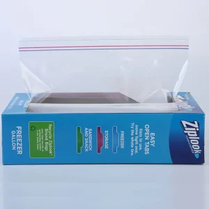 Custom Food Grade Double Ziplock Bags Thickened Reusable Clear Plastic Zipper Pouches Food Storage Packaging Bags
