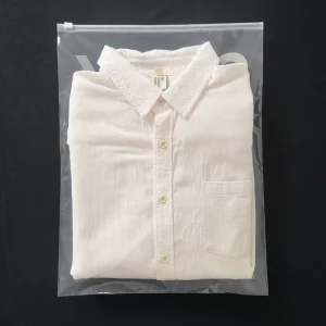 Custom Frosted Biodegradable Plastic Packaging Zipper Bags T Shirt Swimwear Zip Lock Bags With Logo for Clothing