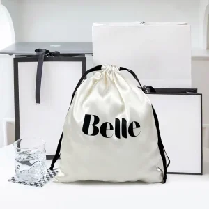 Custom Gift Pouch, Dustproof Packaging, Soft Silk Hair and Satin Drawstring Bags