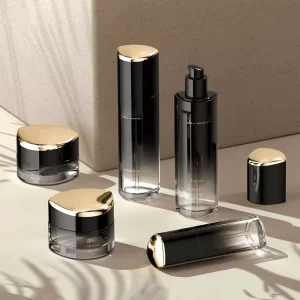 Custom Glass Jar for Face Cream & Facial Cleanser OEM Silk Screen Cylinder Skincare Dispenser with Lid