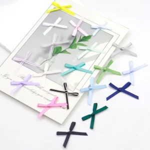 Custom Handmade Eco Friendly Polyester Ribbon Bow for Christmas Fashion DIY Holiday Decoration