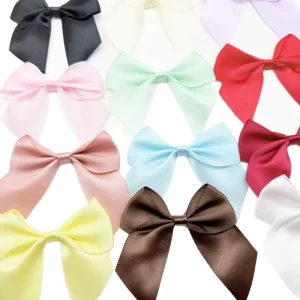 Custom Handmade Organza Ribbon Bow Accessories Solid Christmas Gift Packaging Eco-Friendly Durable