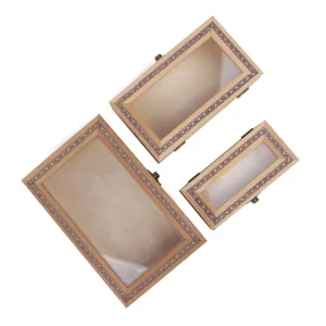 Custom Handmade Solid Wood Craft Storage Boxes and Engraved Wooden Jewelry Box with Rectangle/Square Options