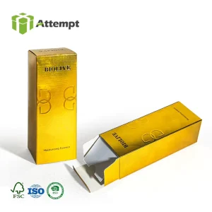 Custom High-End Craft Paper Folders Recycled Materials Matt Lamination Sponge Lining for Beauty Cosmetics Eye Cream Loose Powder