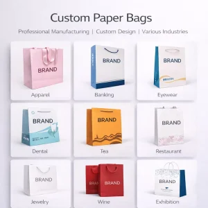Custom High End Eco Friendly Recycled Materials Classic Paper Bags Gift Shopping Bags Offset Printing UV Coating Magnetic