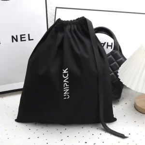 Custom High Quality Cotton Twill Dust Bag for Handbag Black Cotton Drawstring Packing Shoe Pouch Dust Cotton Bags