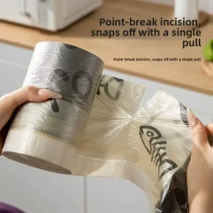Custom High Quality HDPE 100% Kitchen Garbage Plastic Bags Security Feature Earth Friendly Packaging Rolls Film Storage