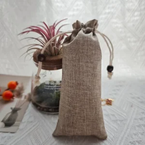 Custom High Quality Jute Cosmetic Gift Bag Burlap Drawstring Bag Reusable Jute Packaging Shopping Dust Gift Jewelry Bag