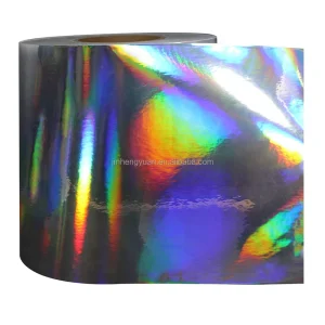 Custom Holographic PP Jumbo Label Material Polypropylene Adhesive Film BOPP Label Stock PP Holographic Jumbo Label