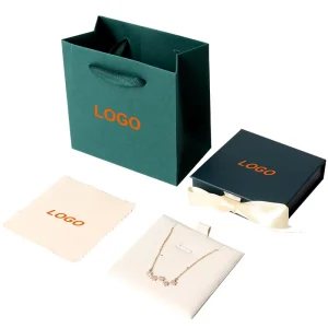 Custom Kraft Paper Bags with Handles Small Size for Jewelry Storage
