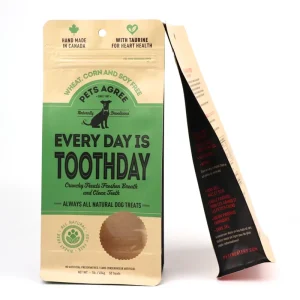 Custom Kraft Paper Flat Bottom Bag with Clear Window and Easy Zipper for Eco Friendly Organic Food Packaging Bulk