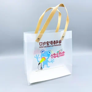 Custom LOGO Shopping PP Plastic Tote Bag PP Transparent Gift Bag