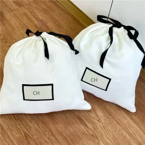 Custom Label Logo High Quality Silk Satin Dust Bags for Handbag Soft Cream Silk Purse Packaging Pouch