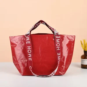 Custom Laminated PP Woven Bags with Personalized Handbag Shopping Bag Customization Multiple Sizes and Multi-color Logo Printing