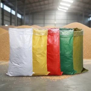 Custom Logo 1kg 10kg 25 kg 50kg Rice Grain PVC Woven Bag Food Grade Sacks Plastic Bag Polypropylene Empty Cement Bag