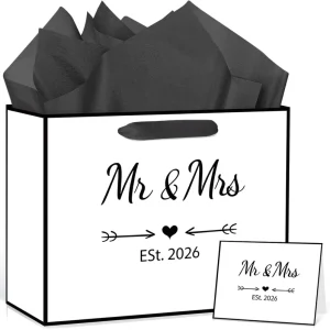 Custom Logo Biodegradable Eco Friendly Durable Gift Paper Bag with Handle for Corporate Events Weddings Birthdays Parties