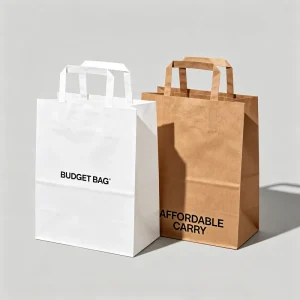 Custom Logo Biodegradable Eco Friendly Recyclable Brown Kraft Paper Bag for Restaurant Takeout Food Packaging Magnetic Closure
