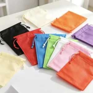 Custom Logo Boutique Nonwoven Drawstring Dust Bag for Toy Shoes Biodegradable Recyclable Dustproof Storage Packaging