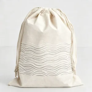 Custom Logo Breathable Non Woven Drawstring Pouches Eco Recyclable Garment Dust Packaging Bags