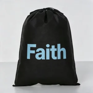 Custom Logo Cartoon Simple Non Woven Drawstring Dust Bags & Garment Protective Pouches Recyclable for Clothing Stores