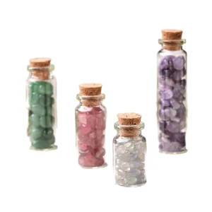 Custom Logo Clear Glass Vials 5ml to 100ml Square and Round Storage Jars with Cork Stopper for Packaging and Diffuser Use
