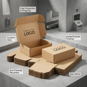 Custom Logo Corrugated Mailer Box Custom Shipping Box Cardboard Mailing Box Recyclable Packaging Box Business