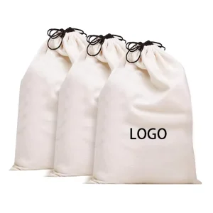 Custom Logo Cotton Dust Bag for Handbags Purse Storage Cover Shoulder Closure Large (>50cm) Hand Length Handle Organic Natural