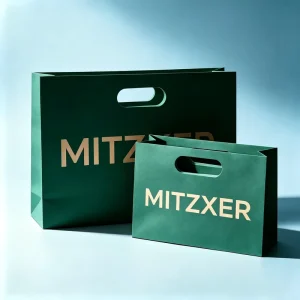Custom Logo Die Cut Handle Kraft Paper Bags Recyclable Takeout Food Bags for Bakery Restaurant Retail