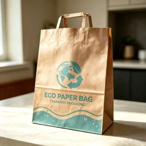 Custom Logo Durable Kraft Carrier Bag for Clothing Shoes Supermarket Promotion Paper Shopping Gift Paper Bag with Handle