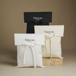 Custom Logo Dust Bag Covers Soft Cotton Purse Envelope Shape Packaging Gift Bag Jewelry Pouch Envelope Cosmetic Packing Dust Bag