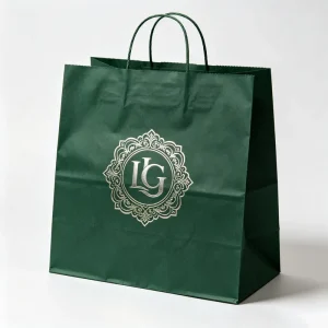 Custom Logo Eco Friendly Biodegradable Recyclable Disposable Takeout Kraft Paper Bag for Fast Food Go Delivery for Restaurant