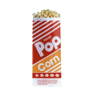 Custom Logo Eco Friendly Kraft Paper Popcorn Potato Chips Bags V Button Sustainable Packaging Solution with Recycled Materials