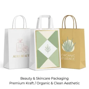 Custom Logo Eco Friendly Kraft Paper Square Bottom Multi Purpose Shopping Bag Twisted Handles Recyclable Gift Bag