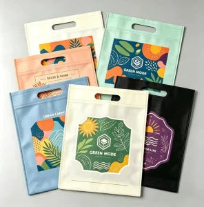 Custom Logo Eco Friendly Non Woven Shopping Bags Reusable Lightweight Promotional Carry Bags for Grocery Supermarket