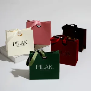 Custom Logo Eco Friendly Printed Paper Bag Jewelry Bag Recyclable Shipping Packaging Bag Jewelry Gift Packing Delivery