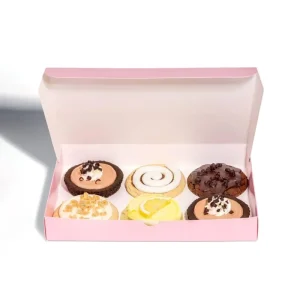 Custom Logo Embossed Folding Food Grade Recycled Materials Sushi Cake Macaron Brownie Biscuits Luxury Cookie Packaging Box